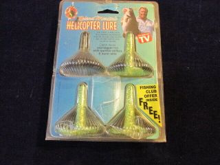 Vtg Roland Martin’s Helicopter Lure Fishing As Seen On Tv Pkg Of 3 Ss