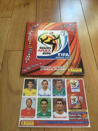 Empty Panini World Cup South Africa 2010 Sticker Album,  12 Stickers