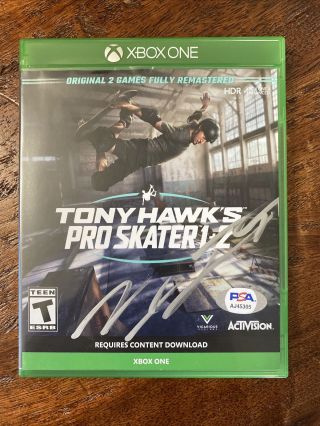 Nyjah Huston Signed Tony Hawk’s Pro Skater 1,  2 Video Game Psa/dna Xbox One