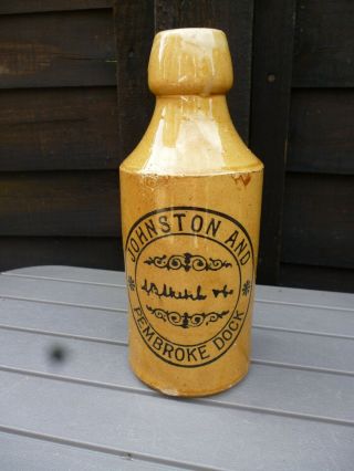 Johnston & Pembroke Dock Ginger Beer Bottle Pembrokeshire Codd