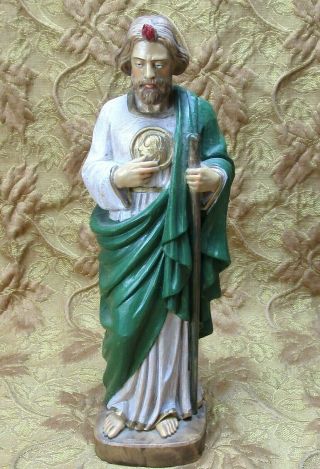 Old Plastic St.  Saint Joseph 9.  5 " High Statue Italy