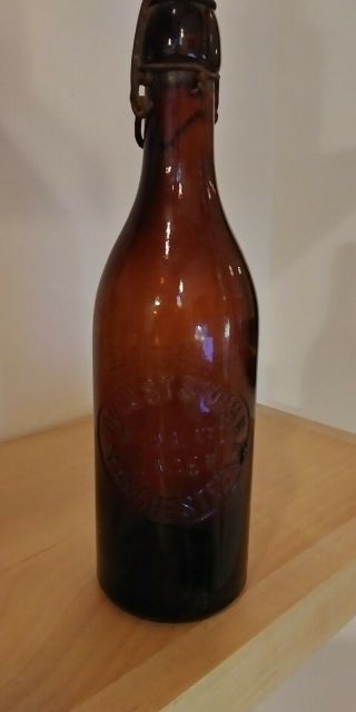Pre - Pro August Stoehr Milwaukee Lager Blob Top Bottle With Top
