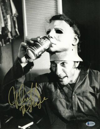 Nick Castle Halloween Signed 11x14 Photo Autograph Beckett Bas 6 The Shape