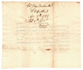 1783 Pay Order Issued to Colonel John Durkee Took Over Benedict Arnold ' s Command 2