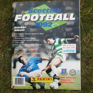 Scottish Football 1992 Panini Sticker Album Empty