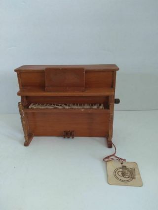 Vintage George Good Corp Upright Piano Music Box Plays " I Write The Songs "
