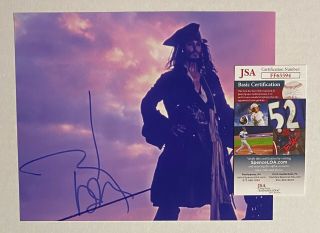Johnny Depp Pirates Of The Caribbean Signed Autograph Auto 8x10 Photo Jsa