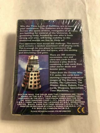 Doctor Who The Collectable Trading Card Game 60 Cards Starter Deck 2