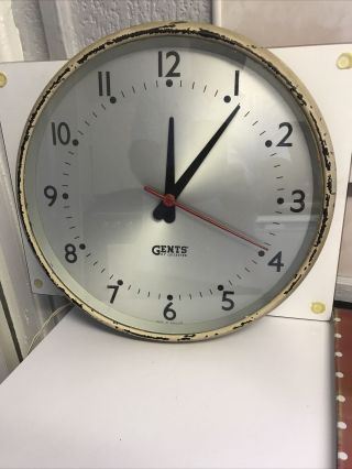 Gents Of Leicester Vintage Industrial Mains Clock Spares Or Repairs Not