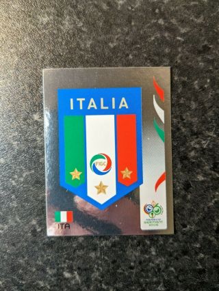 Italy Team Badge Holo Shiny World Cup Germany 2006 Football Sticker 322 Rare