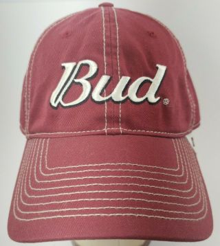 Dale Earnhardt Jr 8 Red Bud Racing Nascar Baseball Hat Cap Budweiser Adjustable