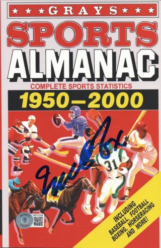 Back To The Future Michael J Fox Signed Autograph Grays Almanac Beckett Bas