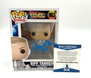 Tom Wilson Signed Autograph Funko Pop Biff Back To The Future Beckett Bas 4