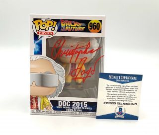 Christopher Lloyd Back To The Future Signed Funko Pop Autograph Beckett Bas