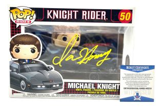 David Hasselhoff Michael Knight Signed Knight Rider Funko Pop Auto Beckett 6