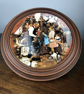 Vintage 1979 Norman Rockwell April Fool Wall Plate W/ Vh&s Frame