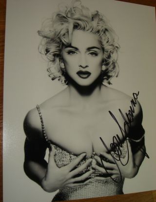 Madonna Terrific Sexy Hand - Signed 10 " X 8 " B&w Photo With Coas