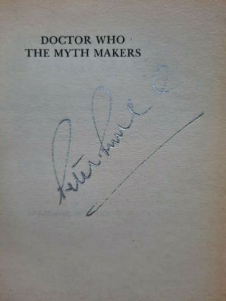 Dr Who Book The Myth Makers Signed By Peter Purves Not Dedicated Collectable