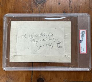 Jack Ruby Signed Autograph Sketch Jfk Assassination,  Lee H Oswald Killer Psa 9