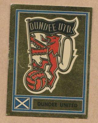 Panini 1978 Football 78 Sticker 476 Dundee Utd Club Badge Gold Foil