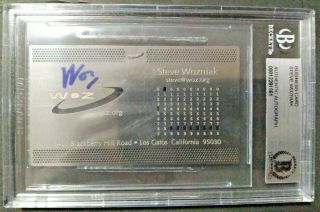 Steve Wozniak Woz Apple Co Creator Signed Beckett Bgs Slab Business Card 1 Of 1