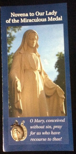 Vintage 9 Day Novena To Our Lady Of The Miraculous Medal With Silveroxide Medal