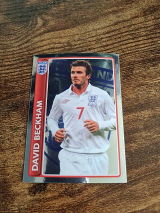 Rare Topps Merlin England World Cup 2010 David Beckham Large Foil Sticker 76
