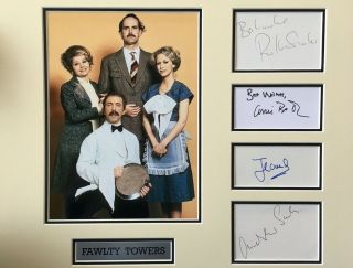 Fawlty Towers - Legendary Comedy Series - Fully Signed Colour Photo Display