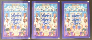Merlin Official England World Cup 98 Stickers 3 X Empty Packets Not Torn/ripped