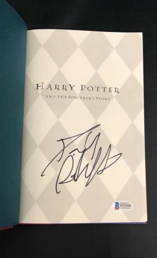 Harry Potter The Sorcerers Stone Daniel Radcliffe Signed Hardcover Book Bas 32