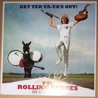 Signed Charlie Watts The Rolling Stones 12x12 Get Yer Ya - Ya’s Out Cover Rare