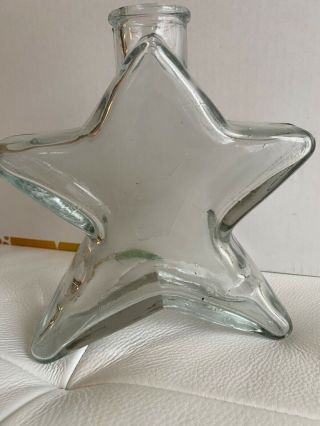 Vintage Star Shaped Glass Bottle