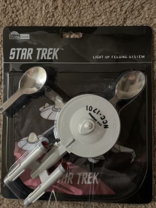 Star Trek Light Up Feeding System W/ Bib For Babies From Thinkgeek.  Nib