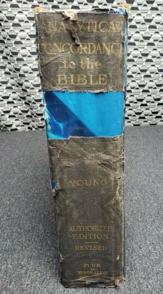 Funk & Wagnalls Analytical Concordance To The Bible Robert Young 1919 Antique