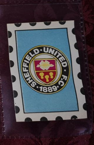 A & Bc Stamp Football Club Crests 1971 - 72.  Sheffield United.