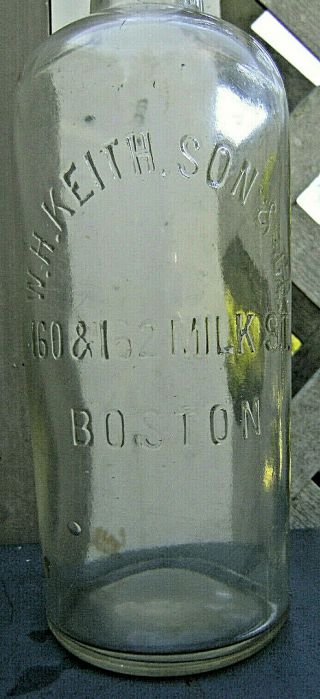 W.  H.  Keith,  Son & Co.  Milk St. ,  Boston Whiskey Bottle (empty)