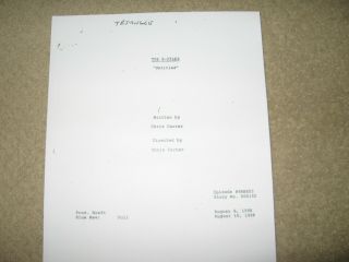 The X Files: Triangle Script
