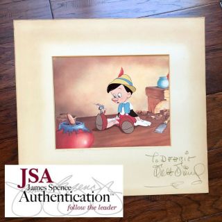 Walt Disney Jsa Loa Phil Sears Pinocchio Signed Lithograph Cel Autograph