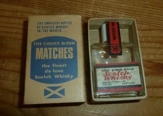 Vintage Smallest Empty Bottle Of Cumbrae Scotch Whisky In The World Matchbox