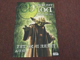 V Star Wars AOTC Clone wars YODA Try Not Do or Do Not banner Tapestry Poster 2