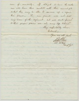 Union Brig.  Gen.  Charles P.  Stone - Rare War - Date Letter With Rank As Col.  (64)
