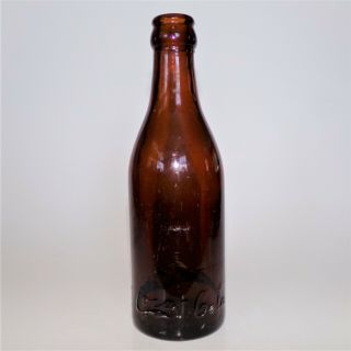 Amber Heel Script Straight Side Coca - Cola York.  N.  Y.  A.  P.  P.  Badly Cracked