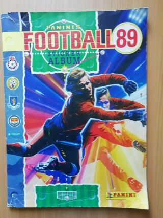 Panini 89 Football Sticker Album 100 Stickers In Book Out Of 480 - 9 Badges