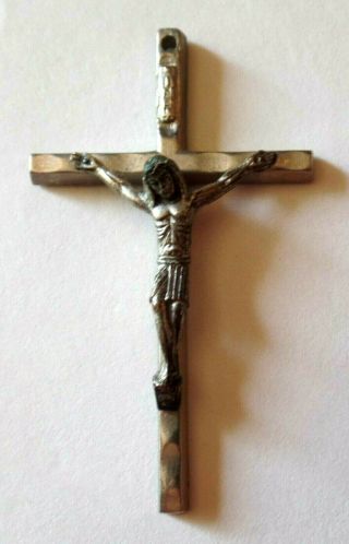 Vintage Crucifix Cross Jesus Medal Made In Italy