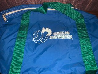 Vtg Small Nba Dallas Mavericks Mavs Blue Green Logo Basketball Duffle Bag