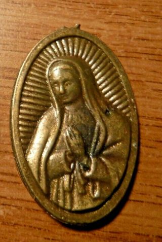 Extra Large Bronze Our Lady Of Guadalupe Catholic Medal
