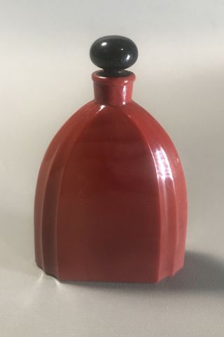 Antique Red Glass Perfume Bottle Made In France