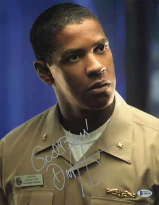 Denzel Washington Signed Autograph Crimson Tide 11x14 Photo Beckett Bas 4