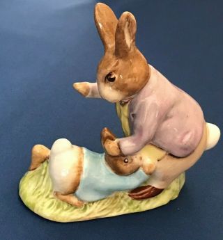 Vintage Beswick - Beatrix Potter Figurine - Mr.  Benjamin Bunny And Peter Rabbit 4 "