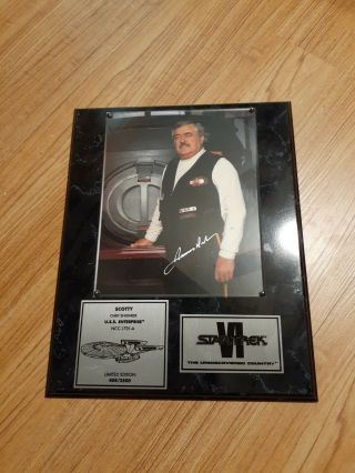 1993 James Doohan Scotty Autographed Star Trek Vi 408/2500 15 X 12